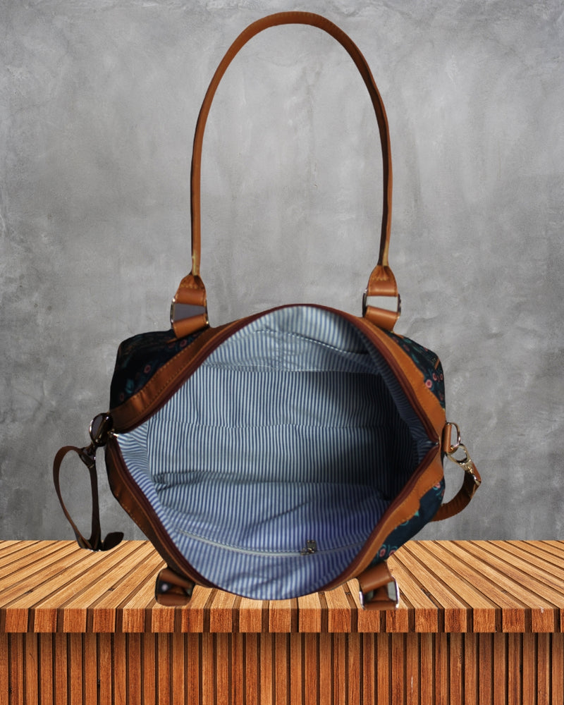 Ethnic Mughal Garden Canvas Handbag