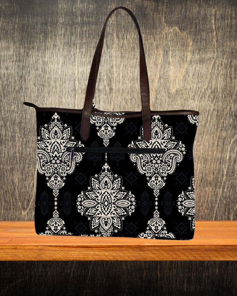 ETHNIHIC BIG PAISLEY PRINT TOTE BAG