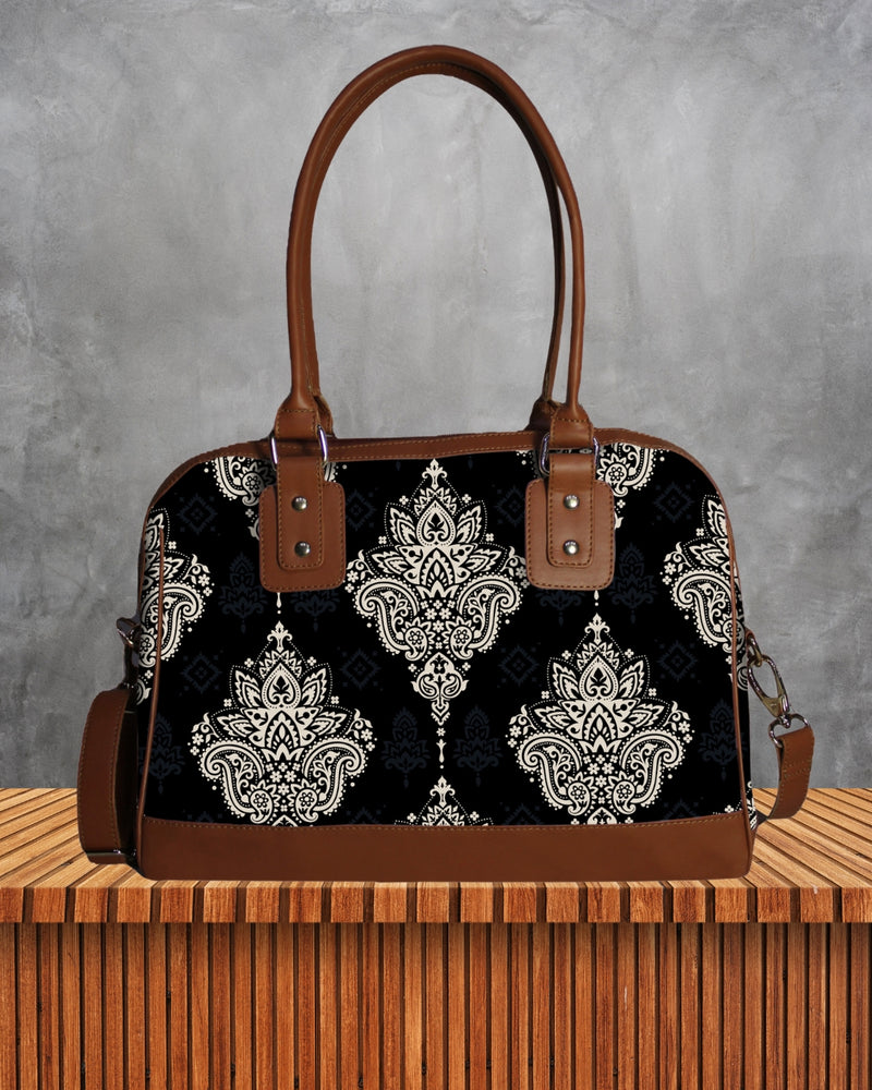 Paisley Print Canvas Bag