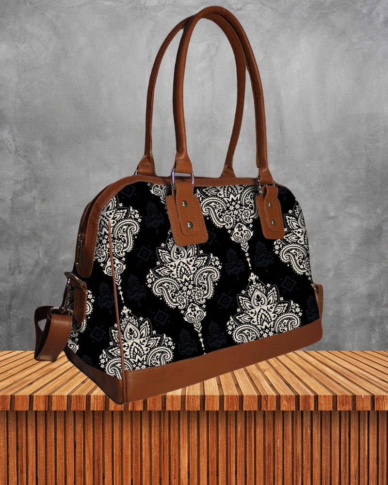 Paisley Print Canvas Bag