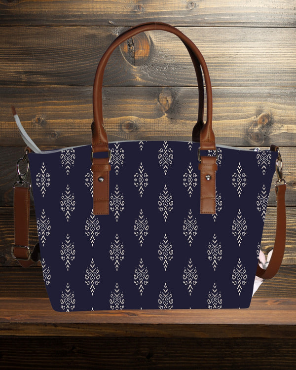 Paisley Print Canvas Tote Bag
