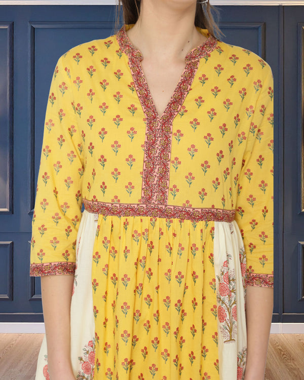 Ethnic printed patchwork Kurti
