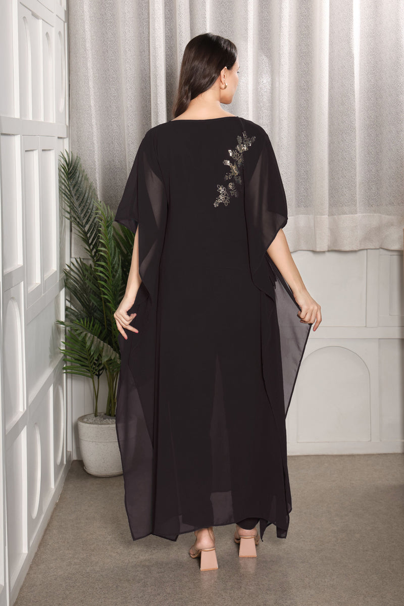 Women's Sequins Embellished Georgette Kaftan set