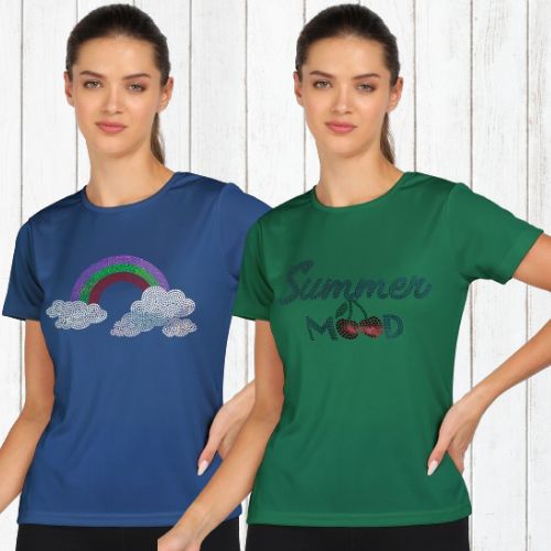Women’s Polyester Sports T-Shirts (Pack of 2)
