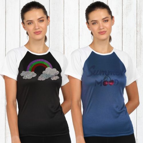 Women’s Polyester Sports T-Shirts (Pack of 2)