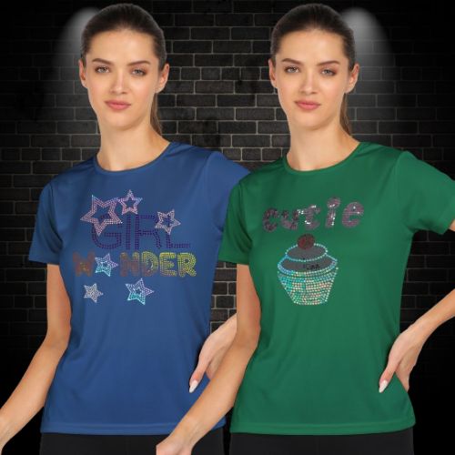 Women's Polyester Sports T-Shirt Pack of 2