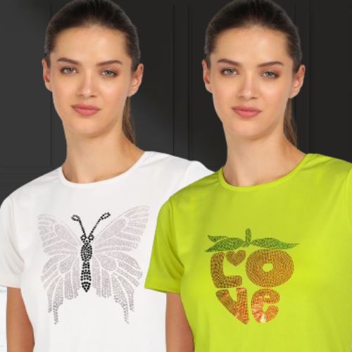 women’s polyester T-shirt pack of 2: