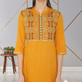 Geometric Embroided A line Kurti