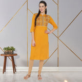 Geometric Embroided A line Kurti