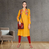 Floral Embroided A line kurti