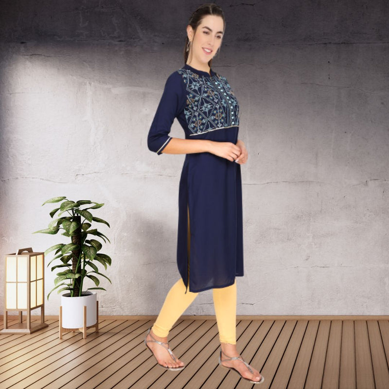 Geometric Embroided A Line Kurti