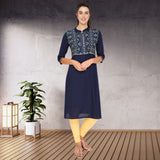 Geometric Embroided A Line Kurti