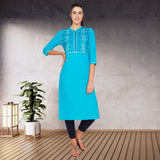 Geometric Embroided A Line Kurti