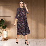 Women Floral Print Pure Cotton Anarkali Kurta