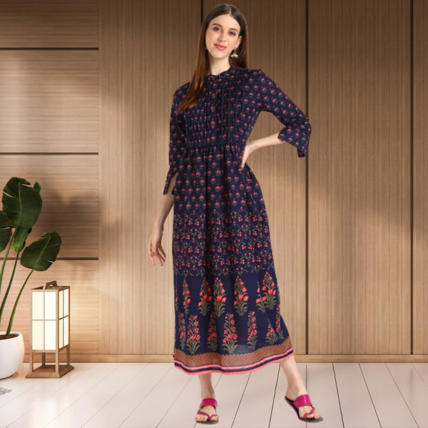 Ethnic Printed cotton anarkali kurti