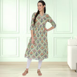 Ethnic Printed anarkali cotton kurti