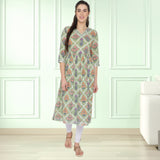 Ethnic Printed anarkali cotton kurti