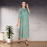 Ethnic Printed Cotton anarkali kurti