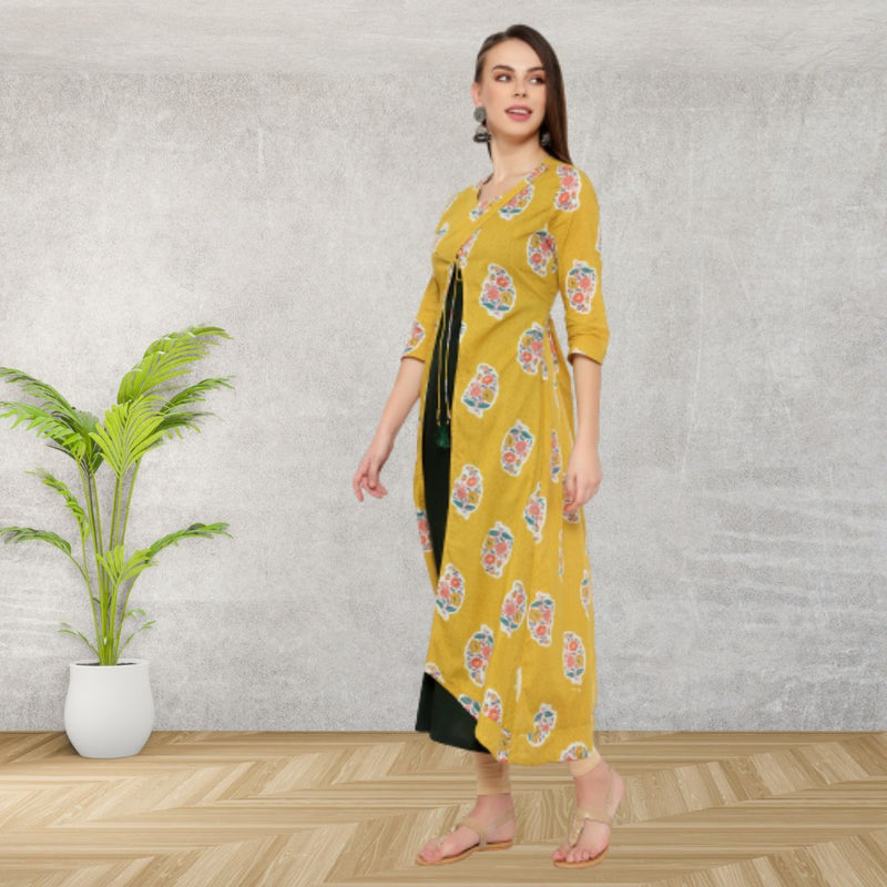 Ethnic Print Cape Kurti Set