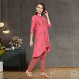 Chic Ethnic Printed Cotton Kurti Pant Set