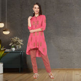 Chic Ethnic Printed Cotton Kurti Pant Set