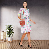 Floral  Knee-Length Georgette Dress